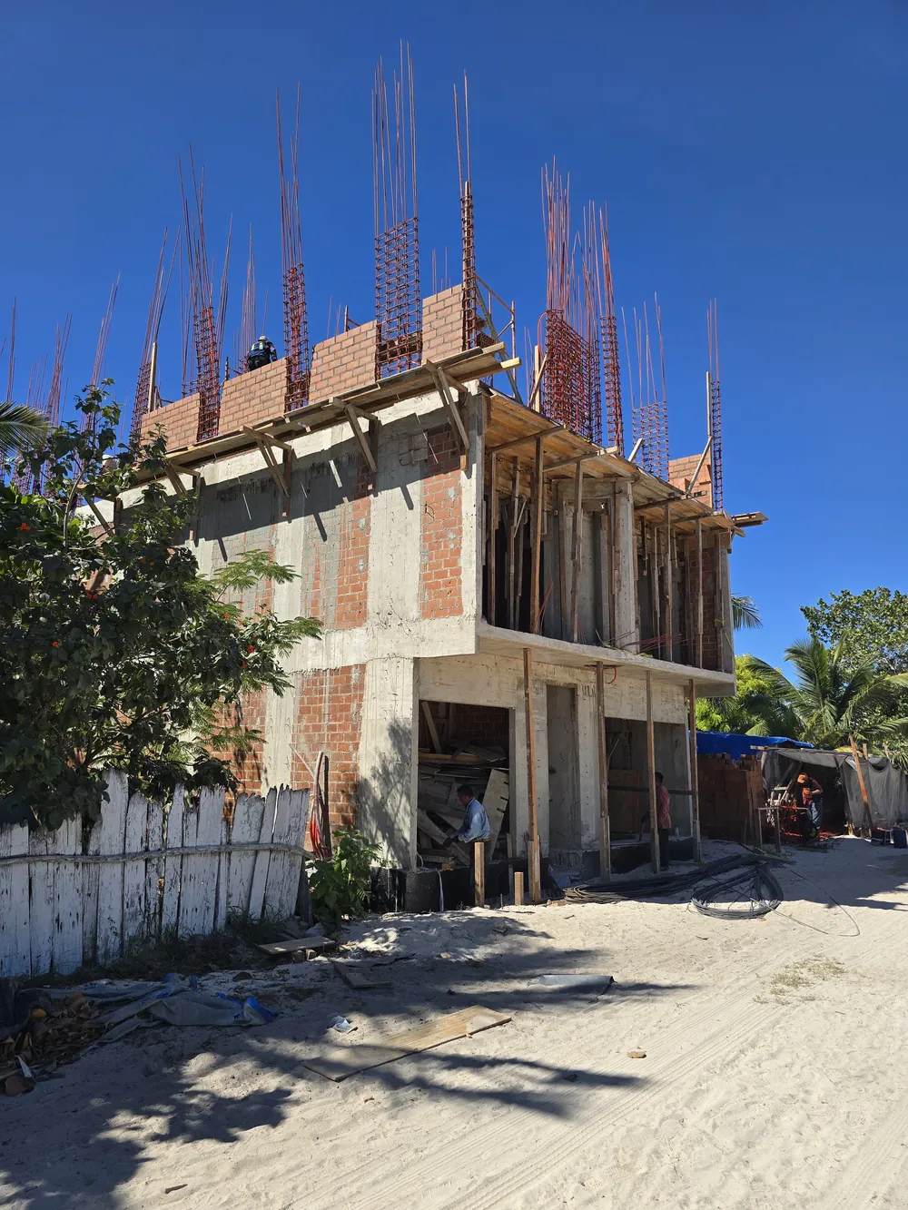 Estructura del edificio en construcción